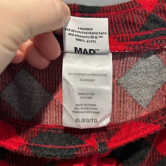 NEW Friends TV Show Logo MEN Jogger Pants Red&Black Size XL - Picture 4 of 4